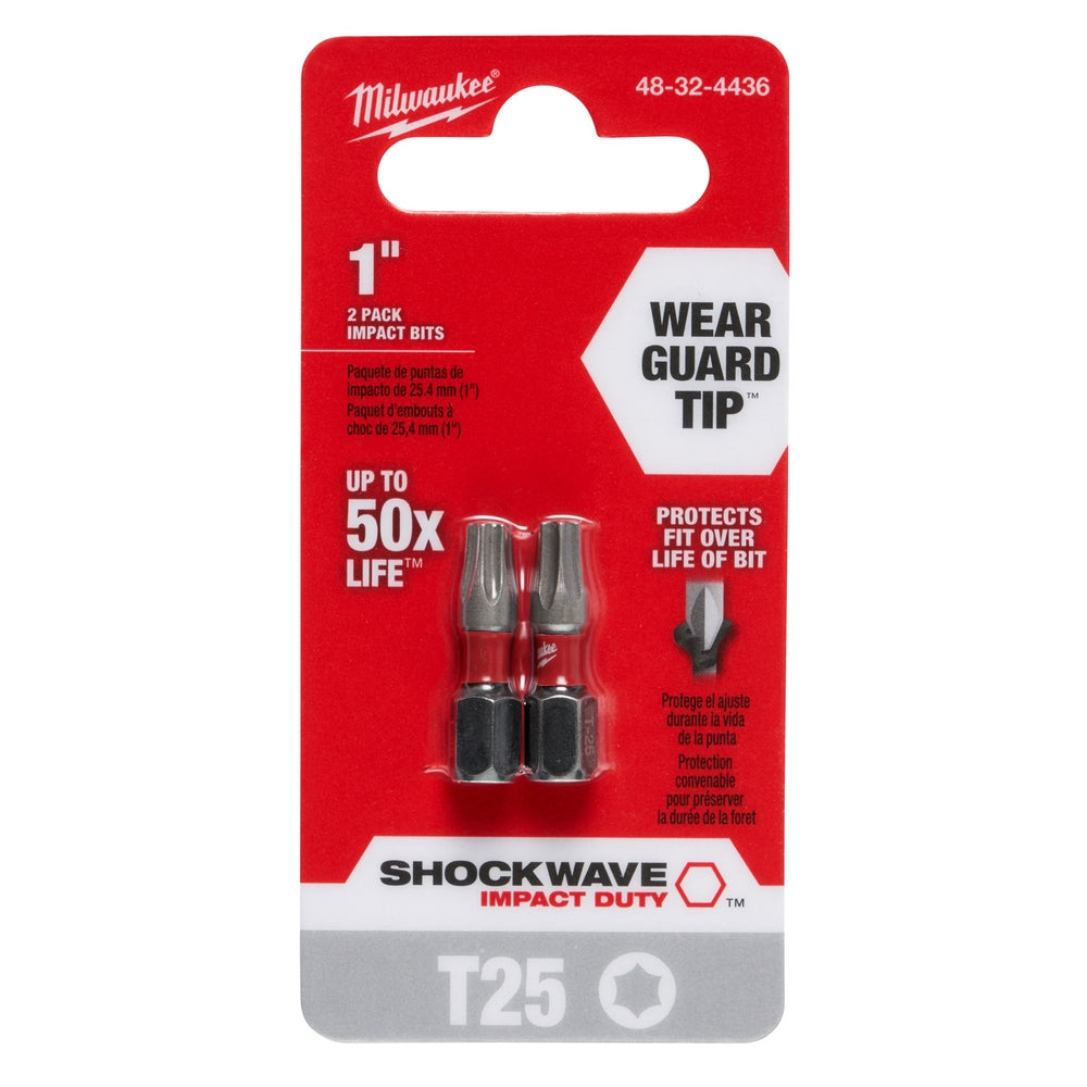 SHOCKWAVE™ 1" Impact Duty TORX® T25 Insert Bits (2 PK)