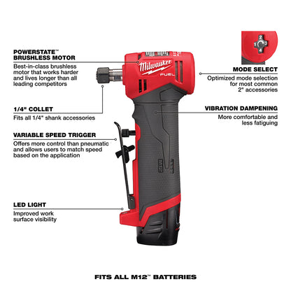 M12 FUEL™ Right Angle Die Grinder Kit