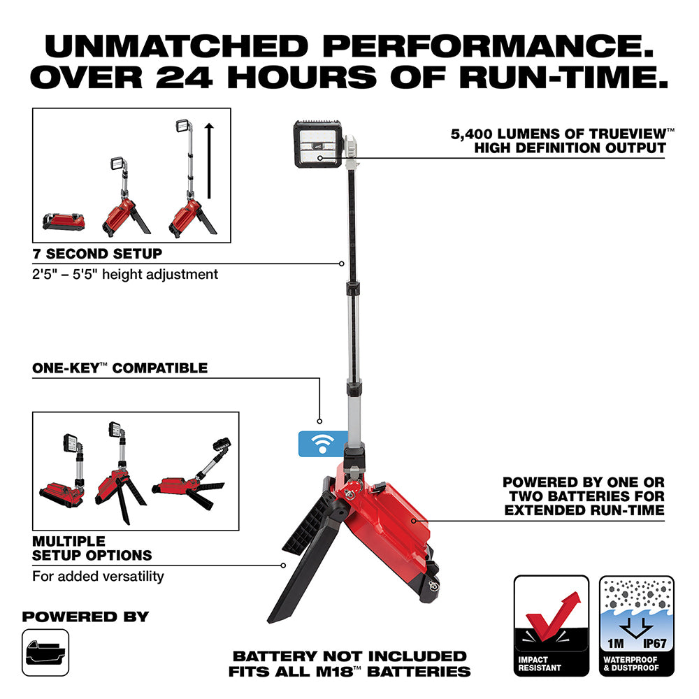 M18™ ROCKET™ Dual Pack Tower Light w/ ONE-KEY™