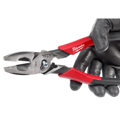 9" Lineman's Comfort Grip Pliers w/ Crimper and Bolt Cutter (USA)
