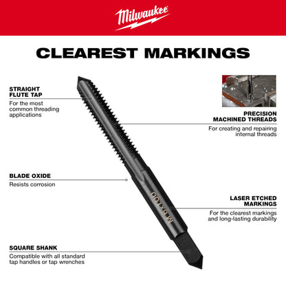 8-32 NC Straight Flute Plug Tap & #29 Drill Bit