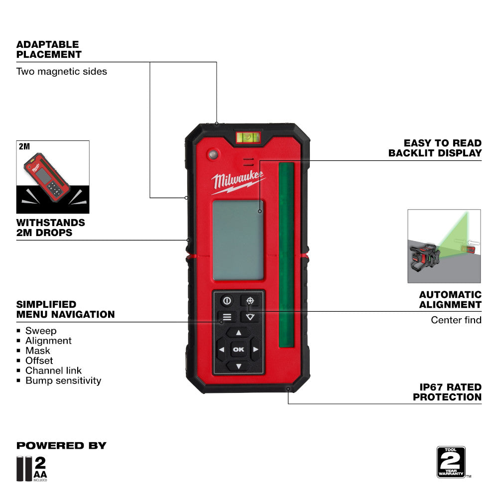 M18™ Red Exterior Rotary Laser Level Kit w/ Receiver, Tripod, & Grade Rod