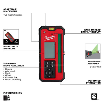 M18™ Red Exterior Rotary Laser Level Kit w/ Receiver, Tripod, & Grade Rod