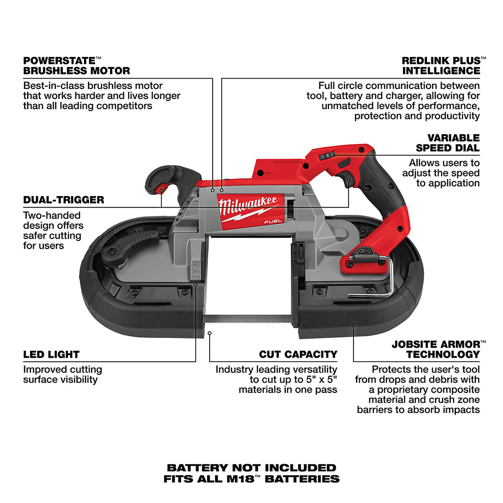 M18 FUEL™ Deep Cut Dual-Trigger Band Saw