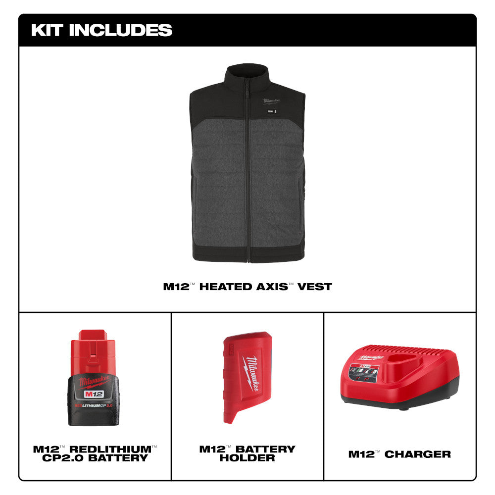 M12™ Heated AXIS™ Vest Kit - Gray L