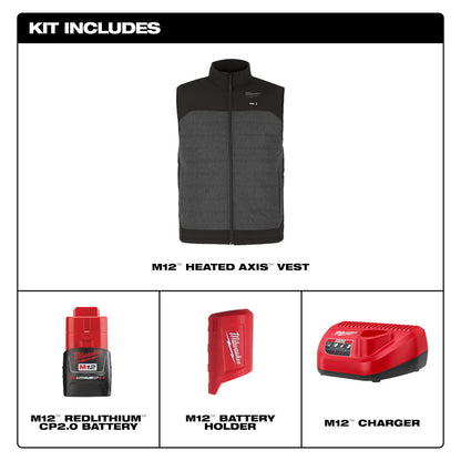 M12™ Heated AXIS™ Vest Kit - Gray L