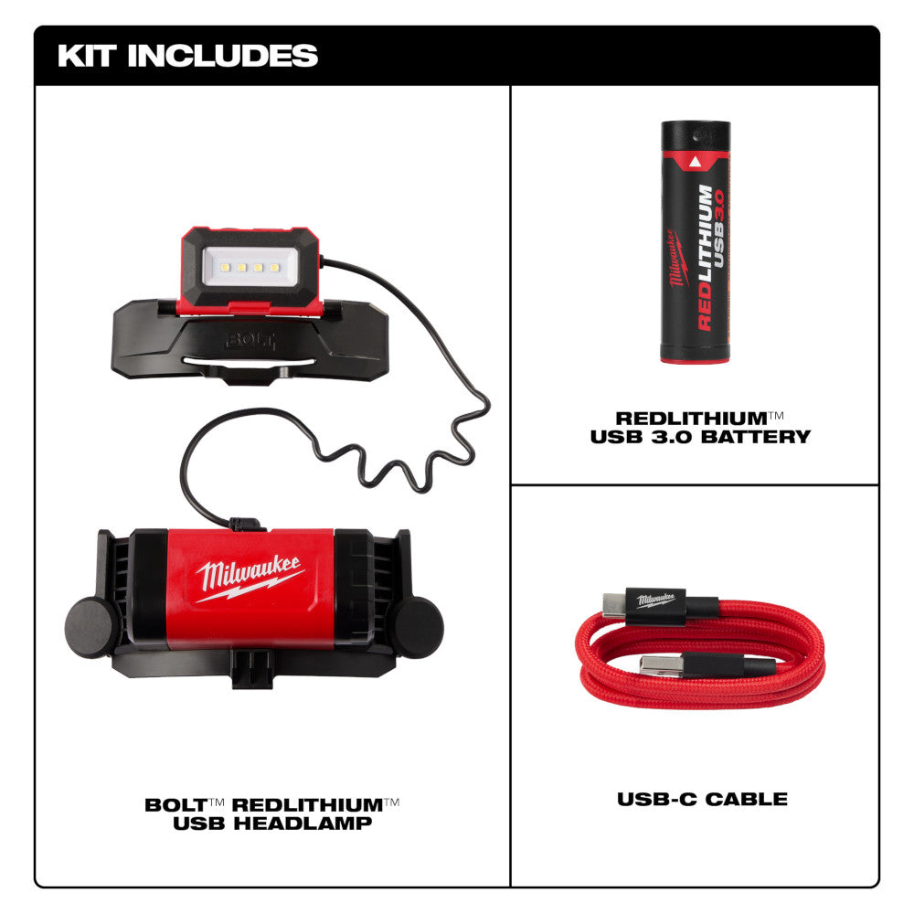 BOLT™ REDLITHIUM™ USB Headlamp