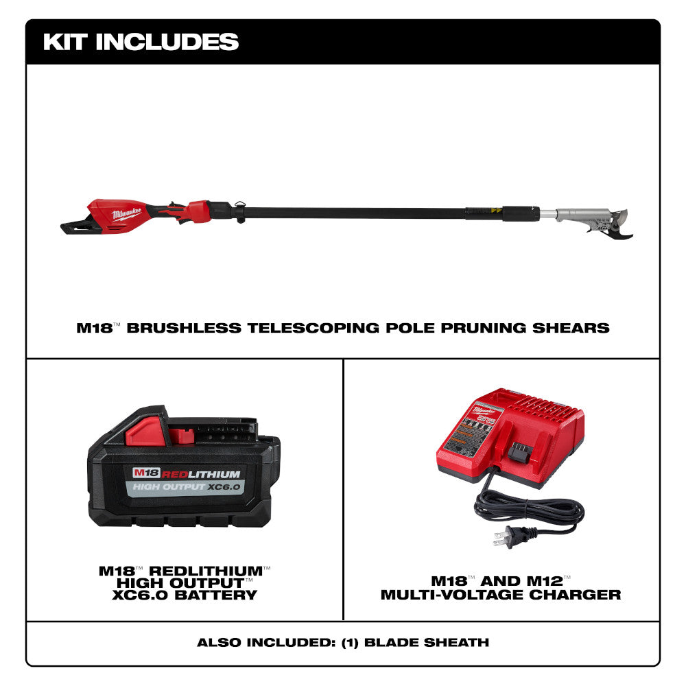 M18™ Brushless Telescoping Pole Pruning Shears Kit