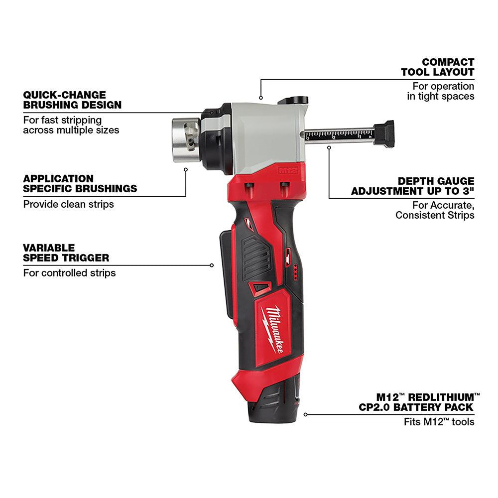 M12™ Cable Stripper Kit with 17 Cu THHN / XHHW Bushings