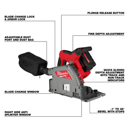 M18 FUEL™ 6-1/2" Plunge Track Saw Kit