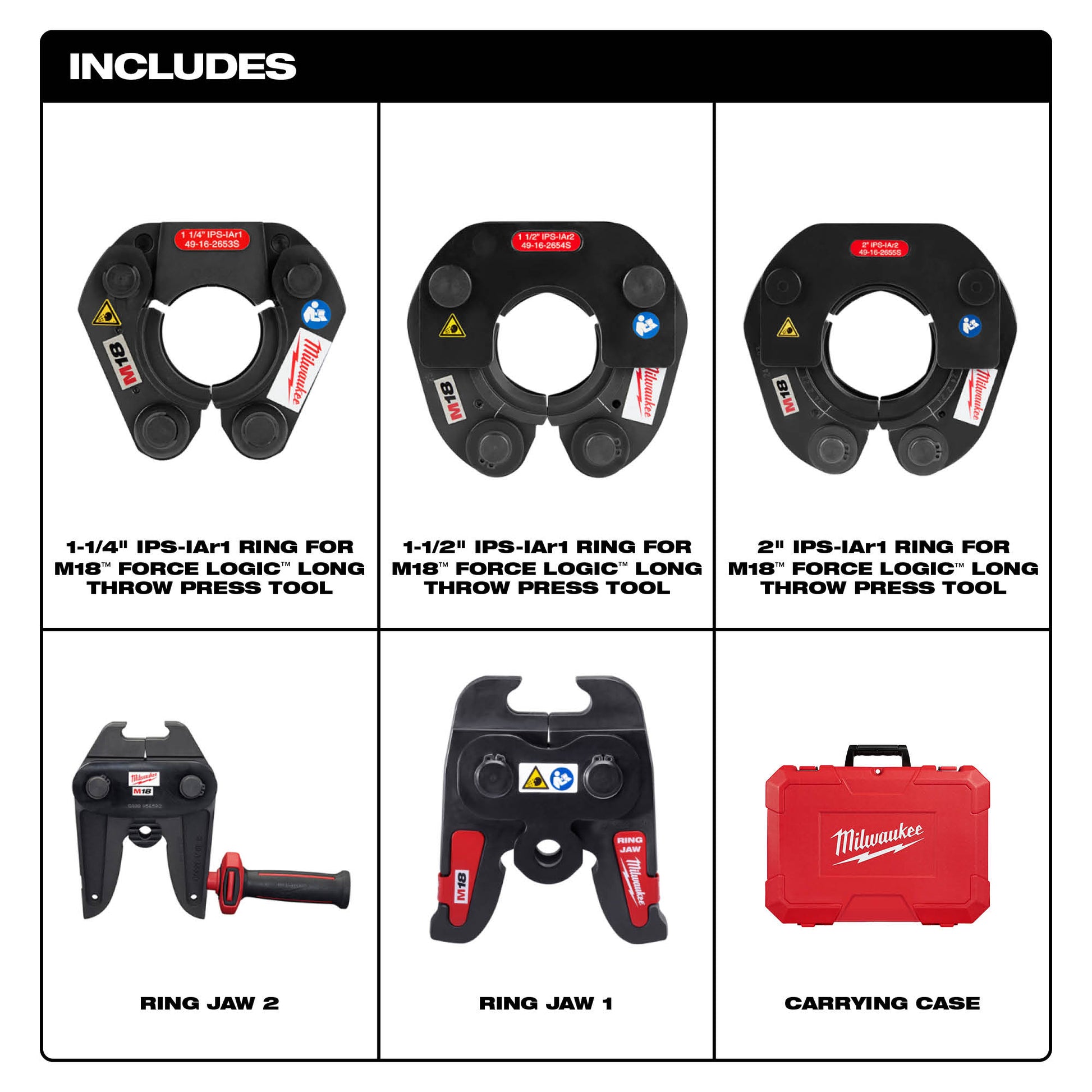 1-1/4"-2" IPS-IA Press Ring Kit for M18™ FORCE LOGIC™ Long Throw Press Tool