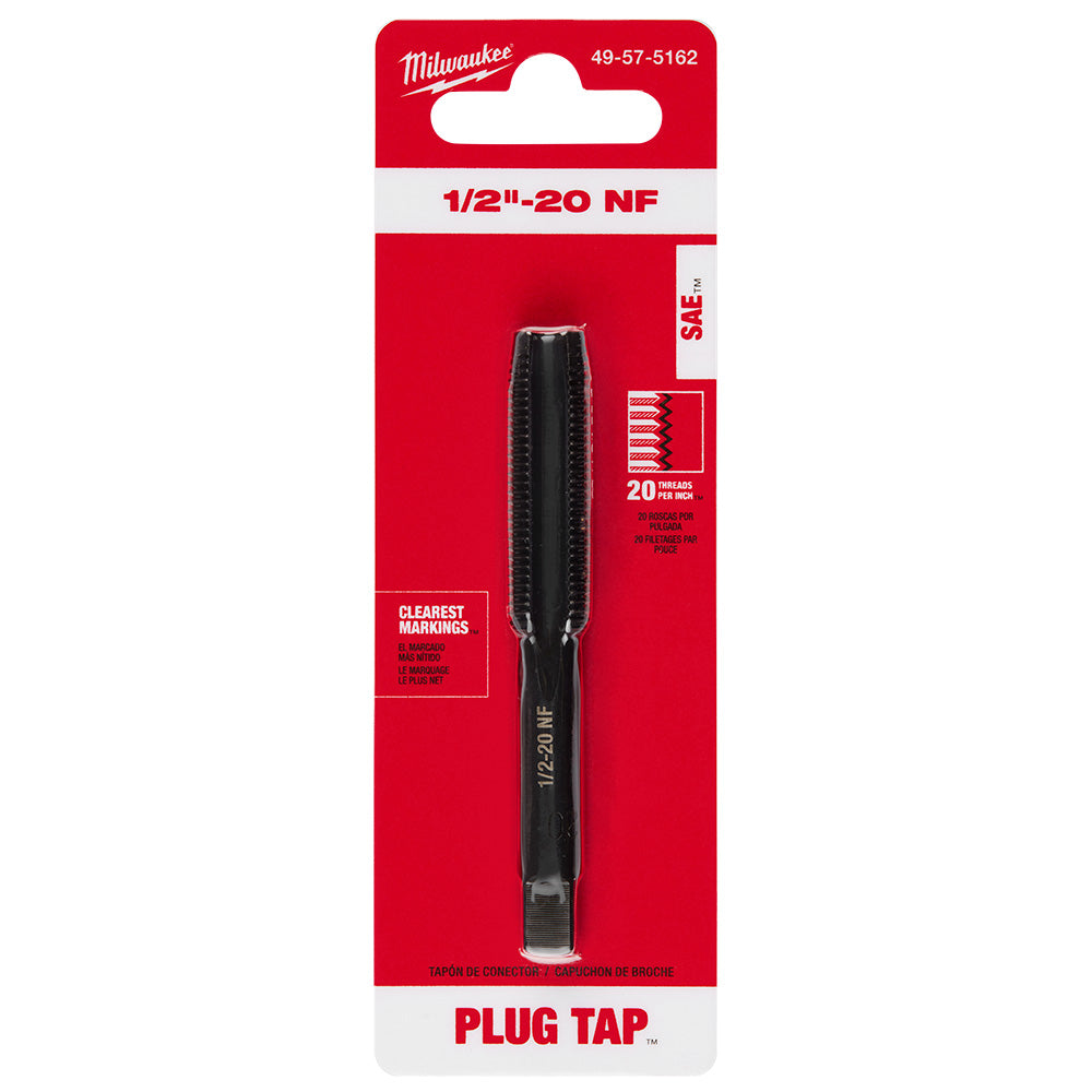 1/2"-20 NF Straight Flute Plug Tap