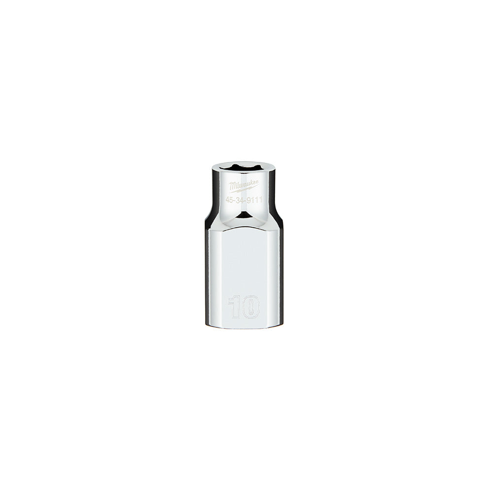 1/2 in.  Drive 10MM Metric 6-Point Socket with FOUR FLAT™ Sides