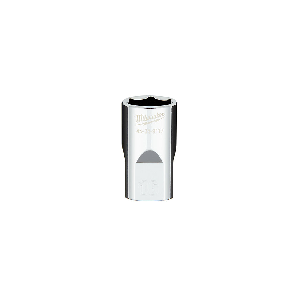 1/2 in. Drive 16MM Metric 6-Point Socket with FOUR FLAT™ Sides
