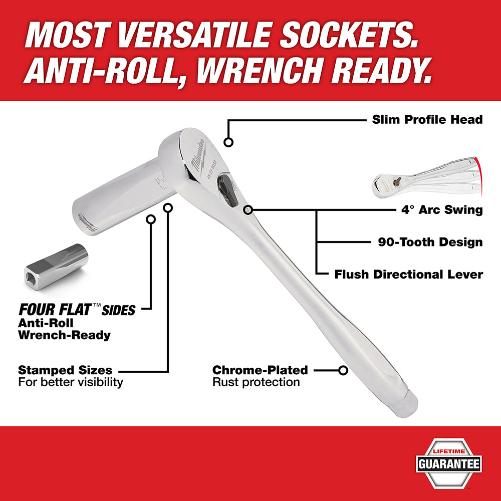 1/4 in. & 3/8 in. 106 Pc. Ratchet and Socket Set in PACKOUT™ - SAE & Metric