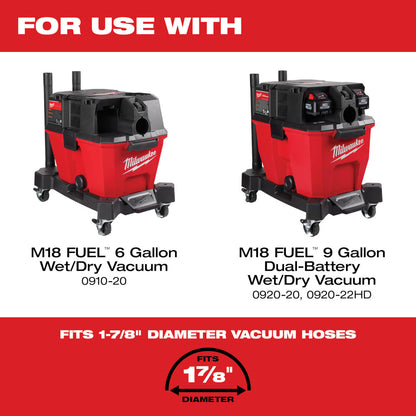 For use with M18 Fuel 6 Gallon Wet/Dry Vacuum  #0910-20, M18 Fuel 9 Gallon Duel-Battery Wet/Dry Vacuum #0920-20, #0920-22HD