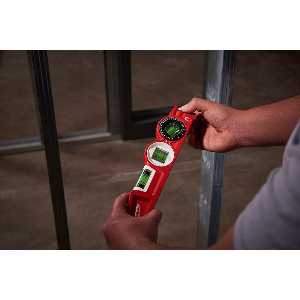 10 in. Die Cast Torpedo Level with 360 Degree Locking Vial