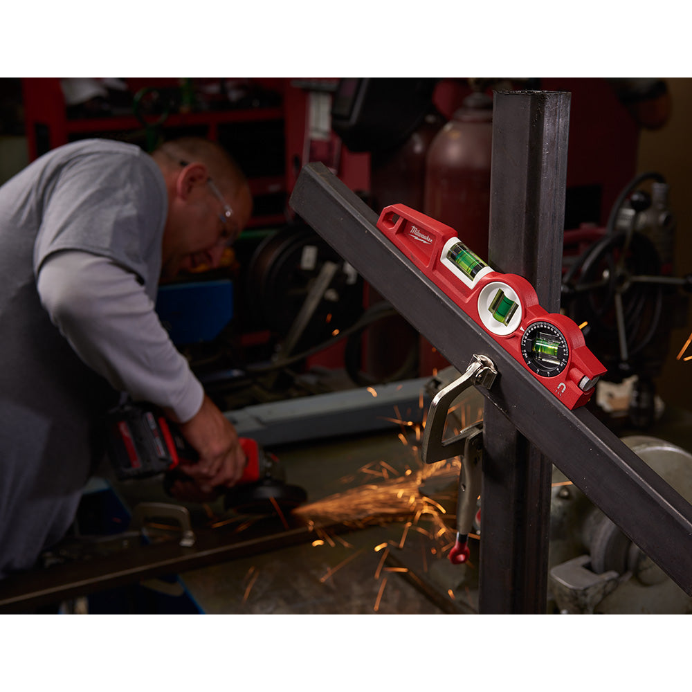 10 in. Die Cast Torpedo Level with 360 Degree Locking Vial