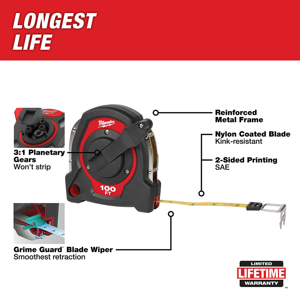 100 Ft. Closed Reel Long Tape
