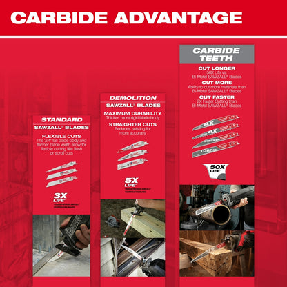 12" 3 TPI AX™ with Carbide Teeth SAWZALL® Blade for Pruning (3 PK)