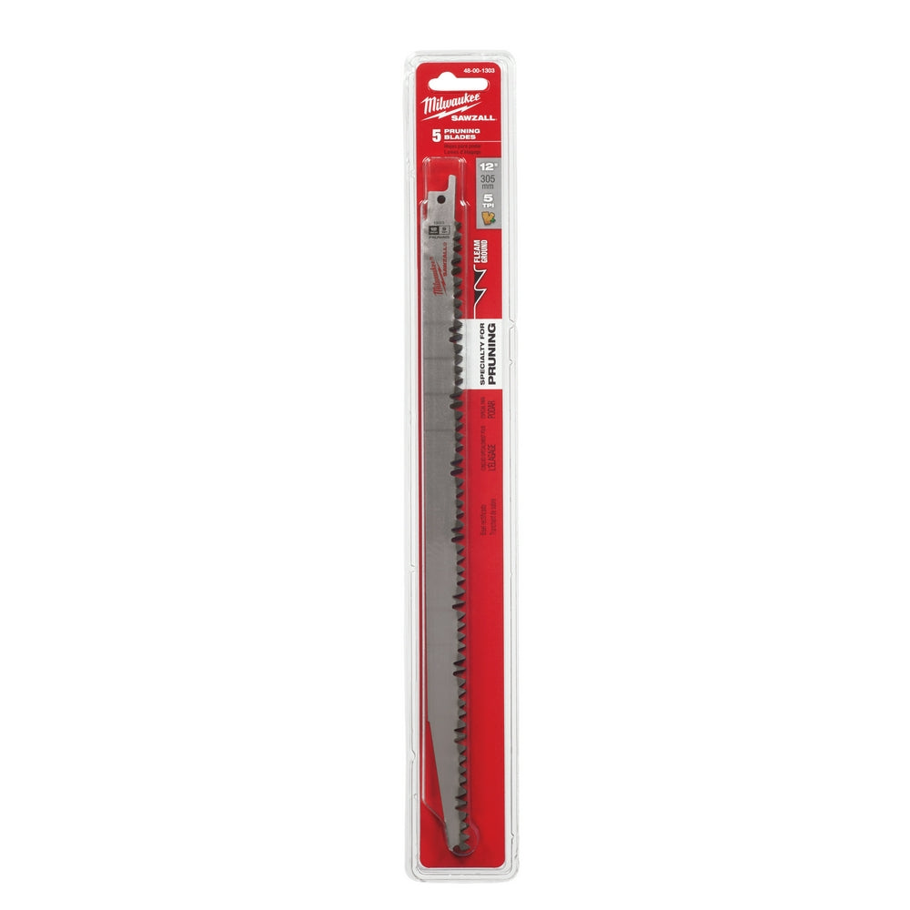12" 5 TPI Fleam Ground Pruning SAWZALL® Blade for Clean Wood (5 PK)