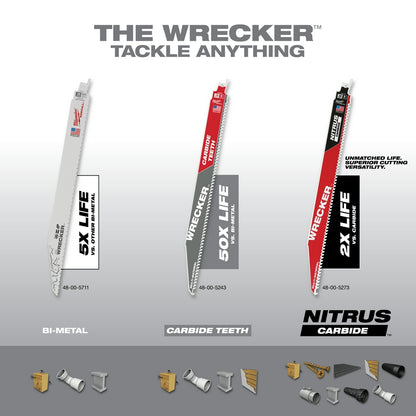12" 7/11 TPI WRECKER™ SAWZALL® Blade for Multi-Material (5 PK)