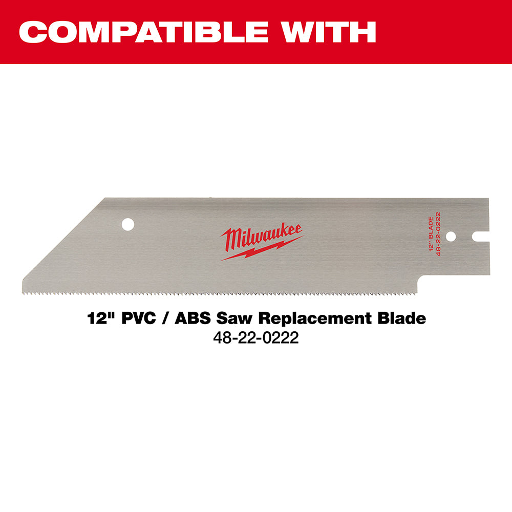 Compatible with 12" PVC / ABS Saw Replacement Blade 48-22-0222