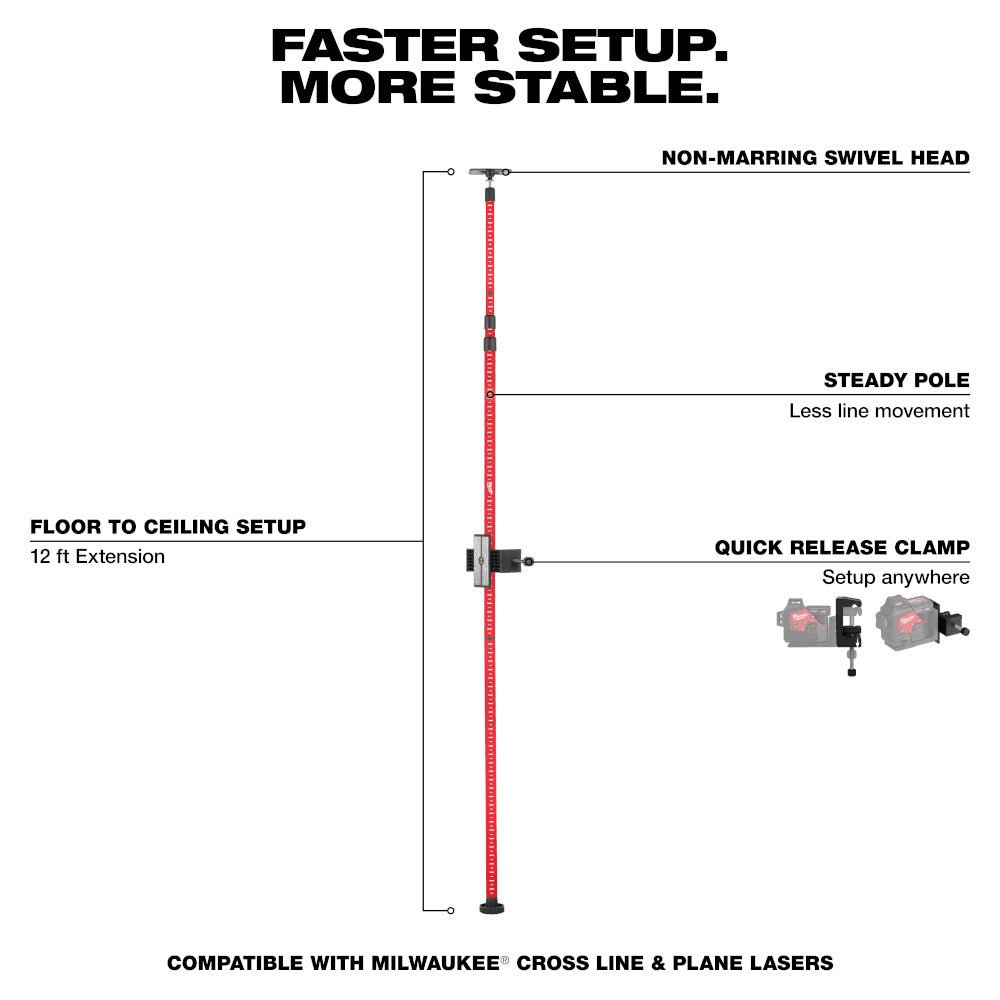 12ft Telescoping Laser Pole