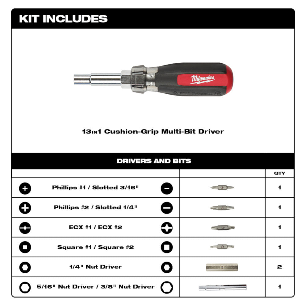 13-in-1 Cushion Grip Screwdriver