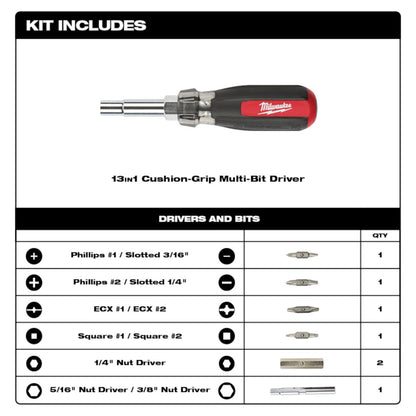 13-in-1 Cushion Grip Screwdriver