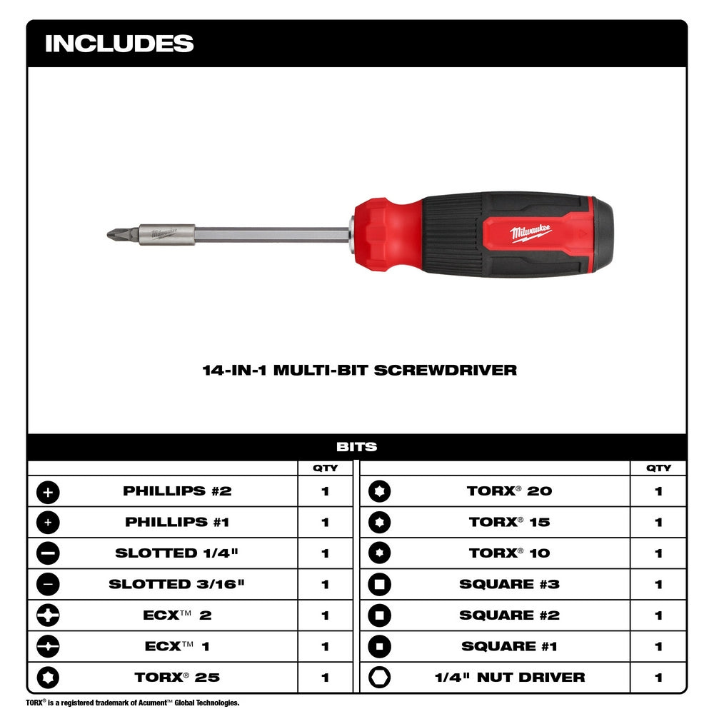 14-in-1 Multi-Bit Screwdriver