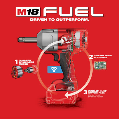 M18 FUEL™ 1/2 in. Extended Anvil Controlled Torque Impact Wrench with ONE-KEY™