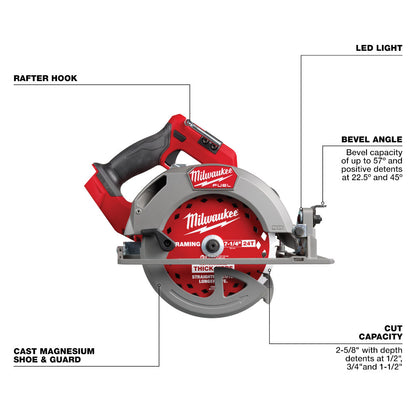 M18 FUEL™ 7-1/4” Circular Saw (Tool Only)