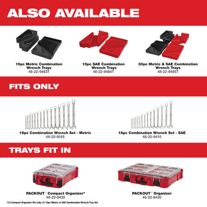 15pc Metric Combination Wrench Set with PACKOUT™ Compact Organizer