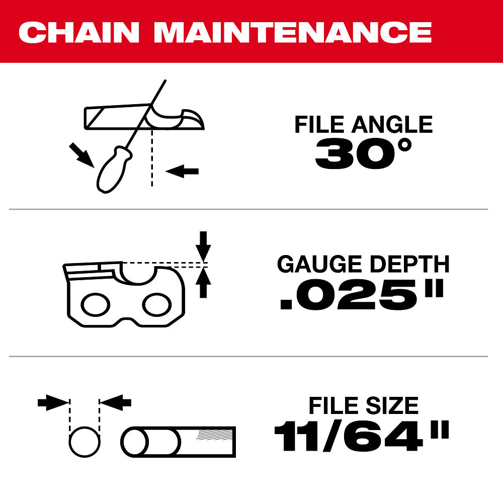 16" 3/8" LOW PROFILE™ Pitch, .043" Gauge Saw Chain