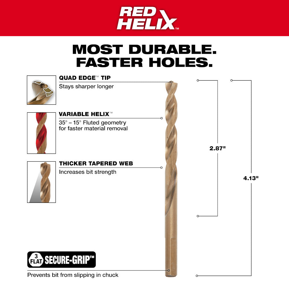 17/64" COBALT RED HELIX™ Drill Bit