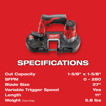 M12™ Cordless Sub-Compact Band Saw Kit