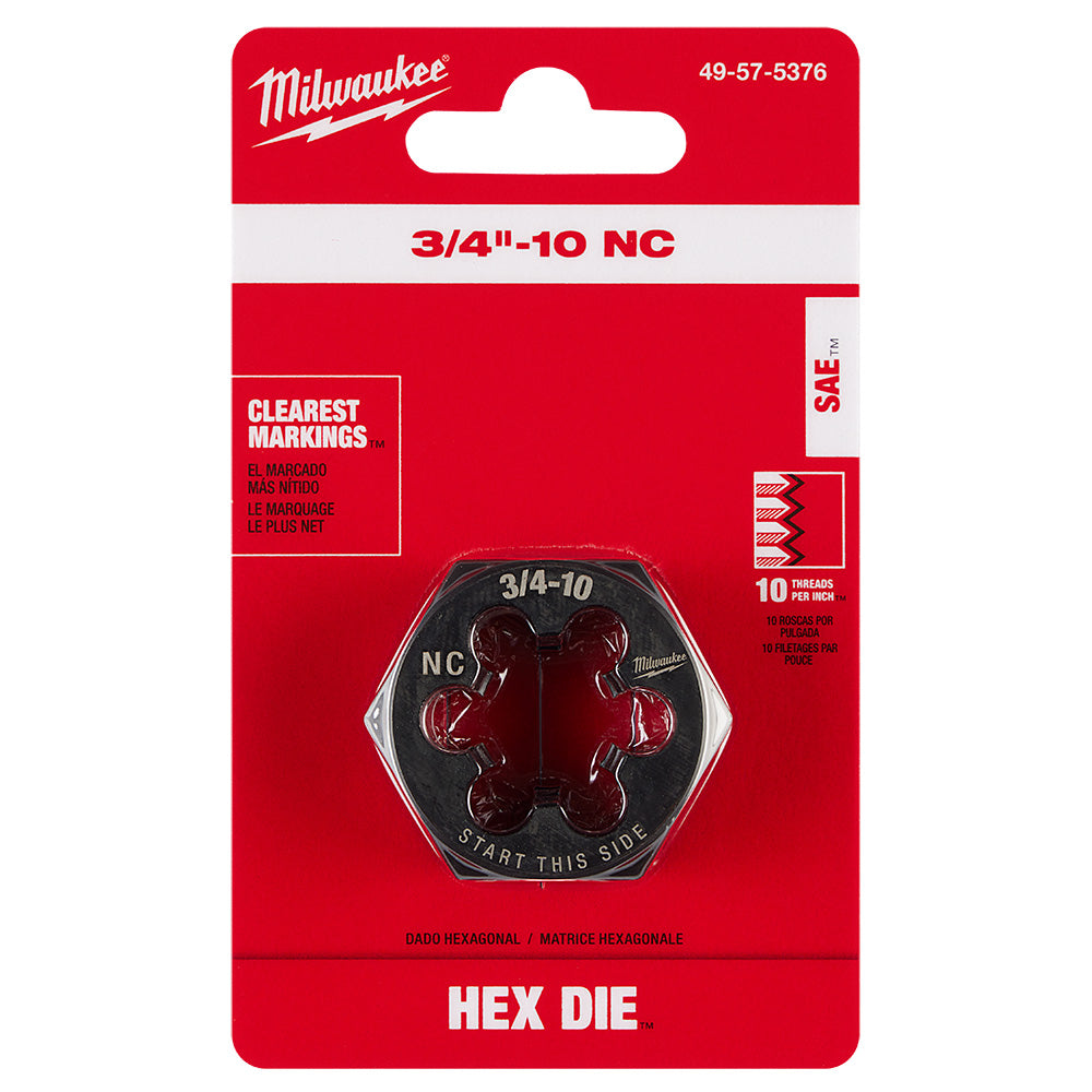 3/4"-10 NC 1-7/16" Hex Threading Die