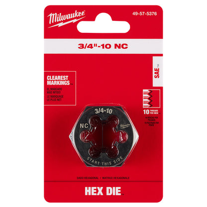 3/4"-10 NC 1-7/16" Hex Threading Die