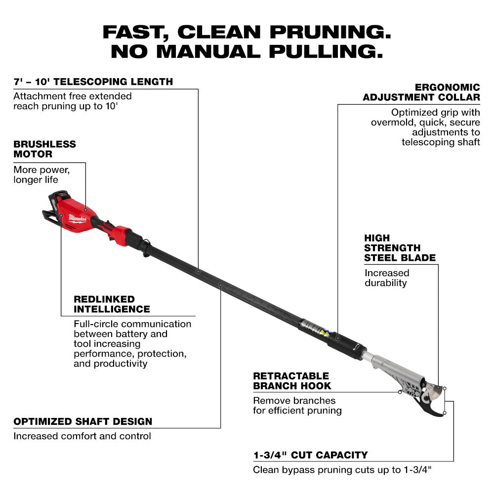 M18™ Brushless Telescoping Pole Pruning Shears Kit