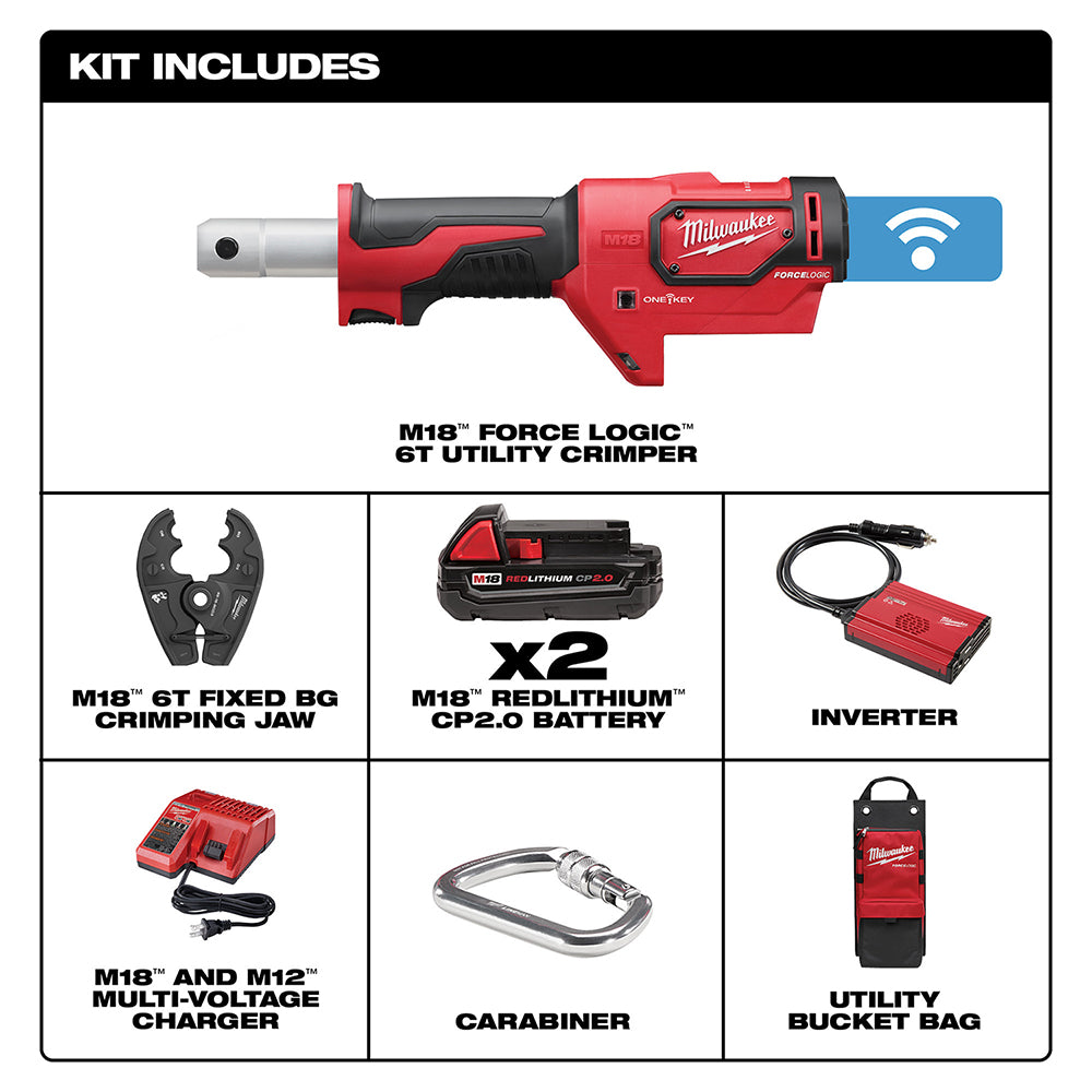 M18™ FORCE LOGIC™ 6T Utility Crimping Kit with D3 Grooves and Fixed BG Die