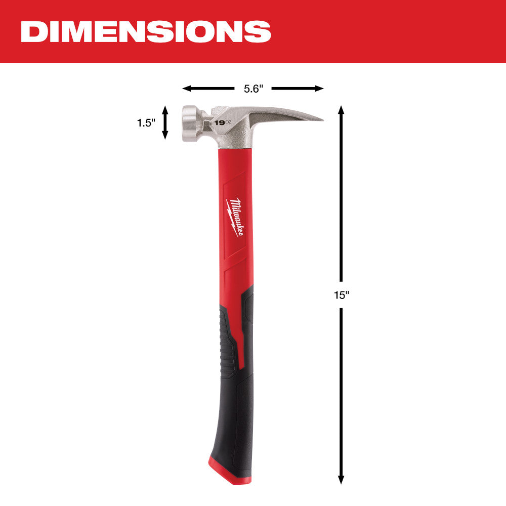 19 oz Smooth Face Poly/Fiberglass Handle Hammer