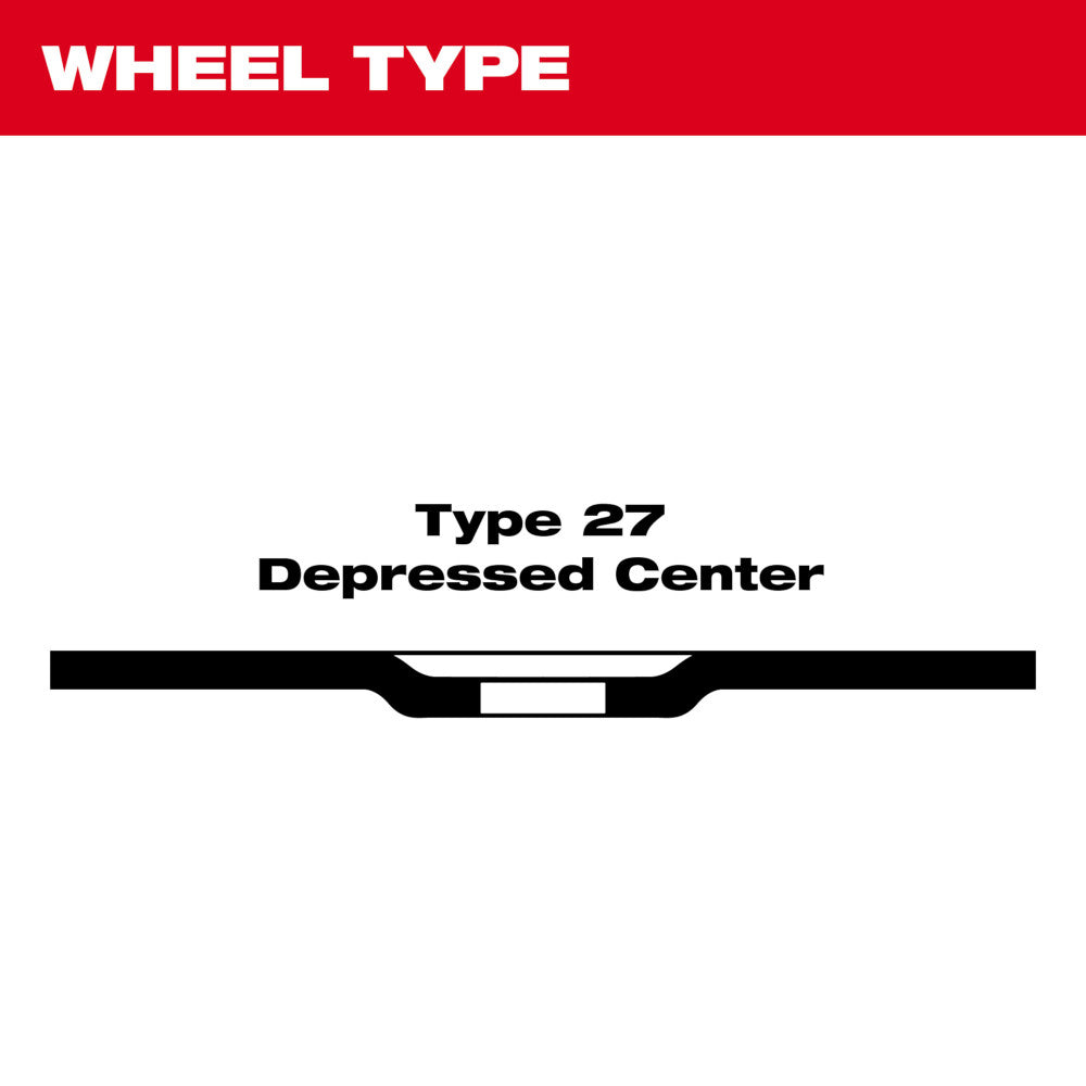 4-1/2" x 1/8" x 7/8" Grinding Wheel (Type 27)
