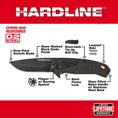 3 in. HARDLINE™ Smooth Blade Pocket Knife