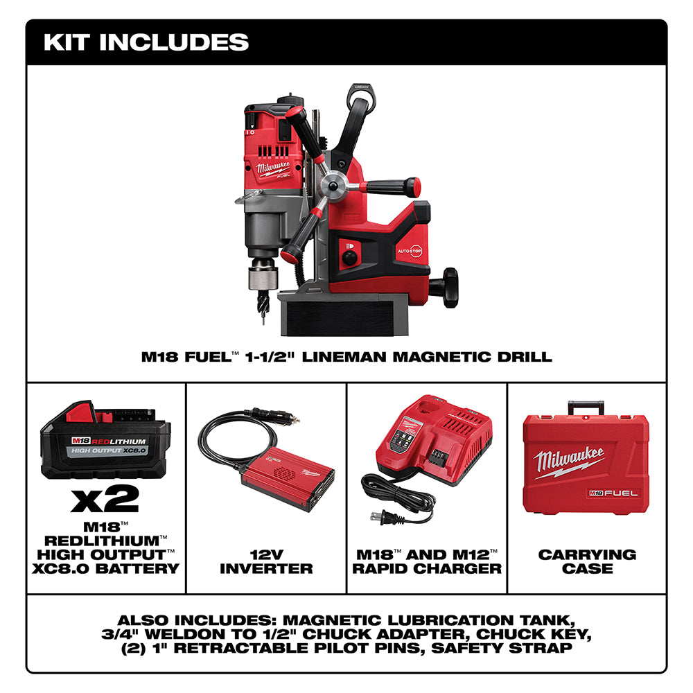 M18 FUEL™ 1-1/2" Lineman Magnetic Drill Kit