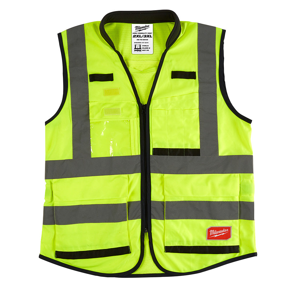 Class 2 High Visibility Yellow Performance Safety Vest - 2XL/3XL