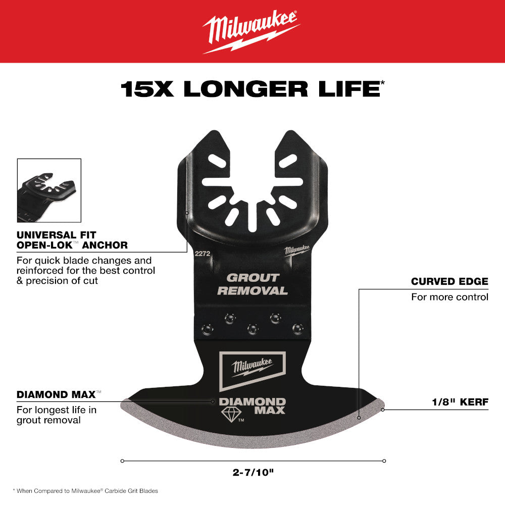 OPEN-LOK™ DIAMOND MAX™ Diamond Grit Grout Removal Multi-Tool Blade