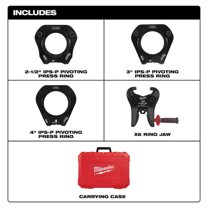2-1/2" - 4" IPS-P Pivoting Press Ring Kit for M18™ FORCE LOGIC™ Long Throw Press Tool