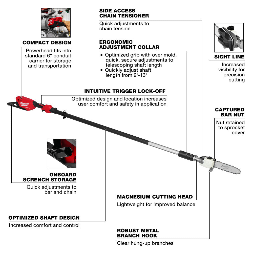 M18 FUEL™ Telescoping Pole Saw