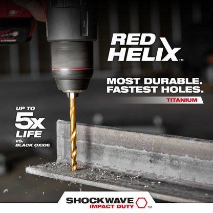 23/64" SHOCKWAVE™ Impact Duty RED HELIX™ Titanium Drill Bit